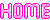 ピンク色の「HOME」文字リンクボタンのアニメーション