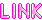ピンク色の「LINK」文字リンクボタンのアニメーション