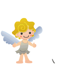天使とツリーのGIFアニメ