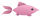 海の生き物「魚：右向き」の滑らかなアニメーション