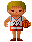 バスケットボール選手の男の人のアニメ