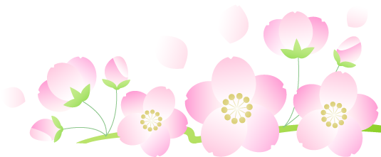 薄いピンク色の桜のクリップアート、挿絵画像