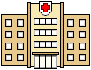 枠無しの絵カード：病院の建物