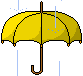 枠無しの絵カード：傘（雨）