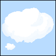 屋外の絵カード：雲