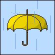 屋外の絵カード：傘（雨）