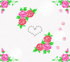 バラとハートのスマートフォン壁紙