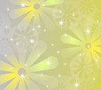 薄い灰色から黄色へのグラデーション背景の大花とレースのスマートフォン壁紙