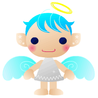 天使のGIFアニメーション（ブルー2）