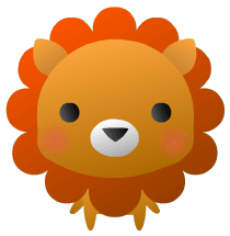 ライオンのGIFアニメーション