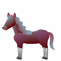 午年の馬のGIFアニメーション