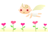 天使とハートのGIFアニメ