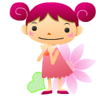 フレーム2枚の「女の子」のアニメーション