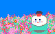 花畑とトンボと女心-顔文字アニメ