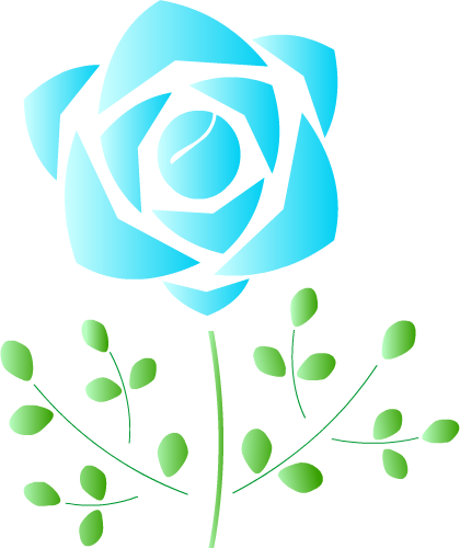 Flashで描いた青いバラ