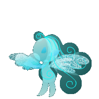 透明のブルー天使のGIF画像（黒背景用）