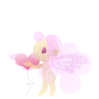 透明のレッド天使のGIF画像（白背景用）