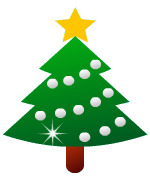 クリスマスツリーのGIF画像（白背景用）