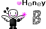 ハニーのイニシャルがアルファベット「B」の天使のアニメ