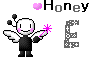 ハニーのイニシャルがアルファベット「E」の天使のアニメ