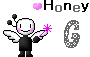 ハニーのイニシャルがアルファベット「G」の天使のアニメ