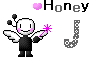 ハニーのイニシャルがアルファベット「J」の天使のアニメ