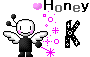 ハニーのイニシャルがアルファベット「K」の天使のアニメ