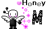 ハニーのイニシャルがアルファベット「M」の天使のアニメ