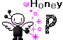 ハニーのイニシャルがアルファベット「P」の天使のアニメ