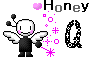 ハニーのイニシャルがアルファベット「Q」の天使のアニメ