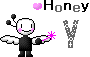ハニーのイニシャルがアルファベット「Y」の天使のアニメ