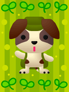 犬の遠足のピクセルアート