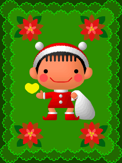 サンタの格好をした女の子のピクセルアート