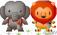 象とライオンの遠足
