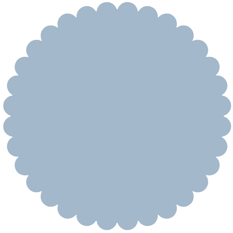 ダスティブルー色のべた塗り枠