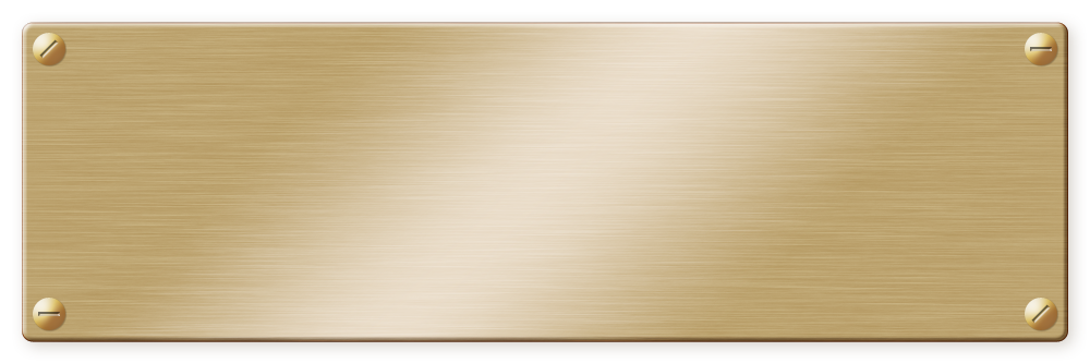 メタルの真鍮プレート