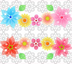 半透明の花のラインとレースのスマートフォン壁紙