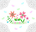 花とレースのスマートフォン壁紙