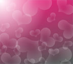 赤系色背景のハートのスマートフォン壁紙