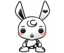 動物「雪うさぎ」のアニメーション