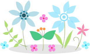 花のクリップアート、挿絵画像、WMF画像の使い方サンプル画像