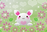 丸いうさぎのポストカード