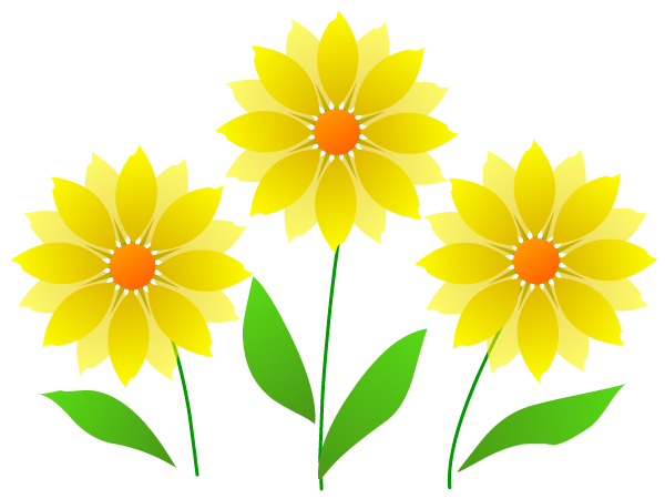 黄色い花のPNG画像