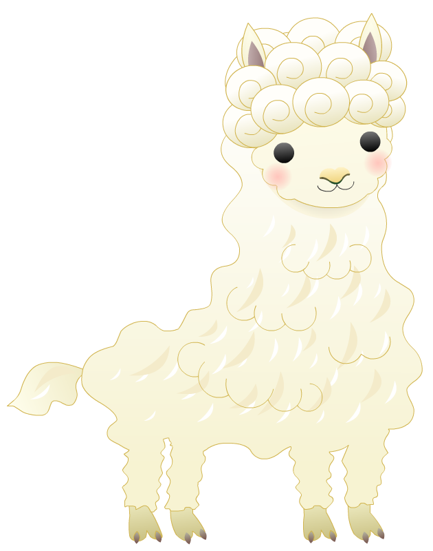 アルパカのPNG画像１