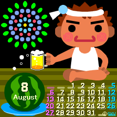 2006/8 の待ち受けカレンダー