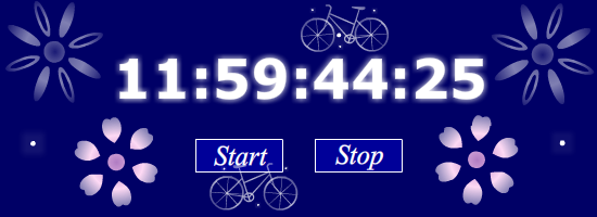 カウントダウンタイマーのサンプル画像