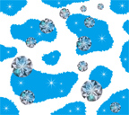 ダイヤモンドと青い牛柄のスマホ壁紙サンプル画像３