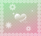 ハートと水玉のスマホ壁紙サンプル画像１