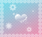 ハートと水玉のスマホ壁紙サンプル画像２