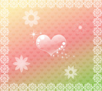 ハートと水玉のスマホ壁紙サンプル画像３